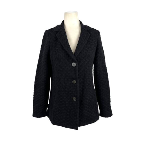 Nino Colombo Women's Size 40 Knit Wool Back Blazer Jacket Made in Italy - Picture 15 of 15